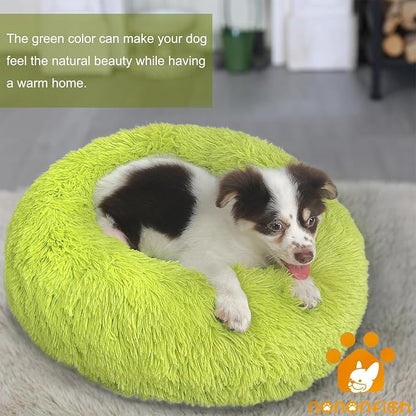 Calming Donut Dogs Beds for Small Dogs Washable, 19inch Fluffy Round Puppy Bed - Image 6