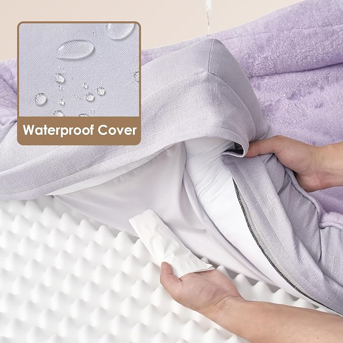 EHEYCIGA Orthopedic Dog Bed for Medium Dog, Waterproof Liner & Washable - Image 4