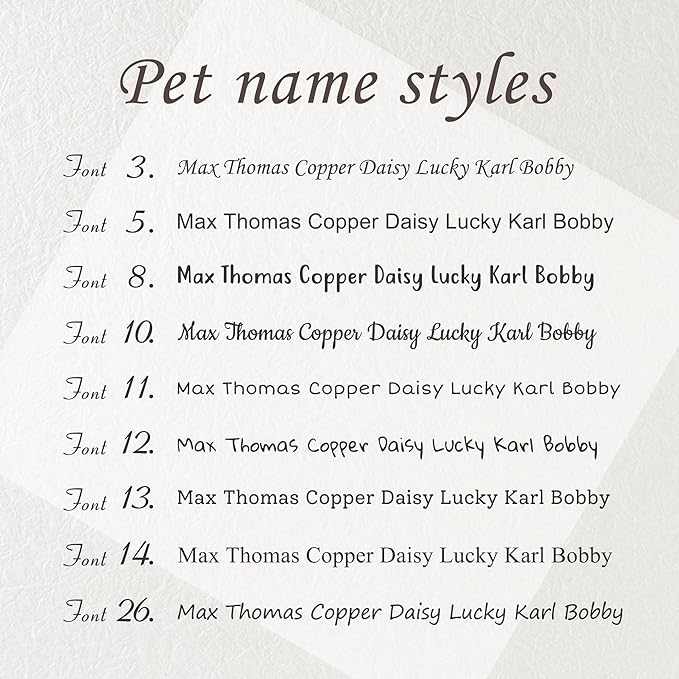 Anavia Slide On Silent Pet ID Tags, S/M/L/XL Personalized Black Stainless Steel - Image 4