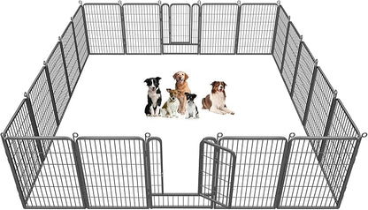 Dog Playpen 40 inch Dog Fence for Outdoor Indoor Use Heavy Duty Metal Dog Pen by Jhsomdr