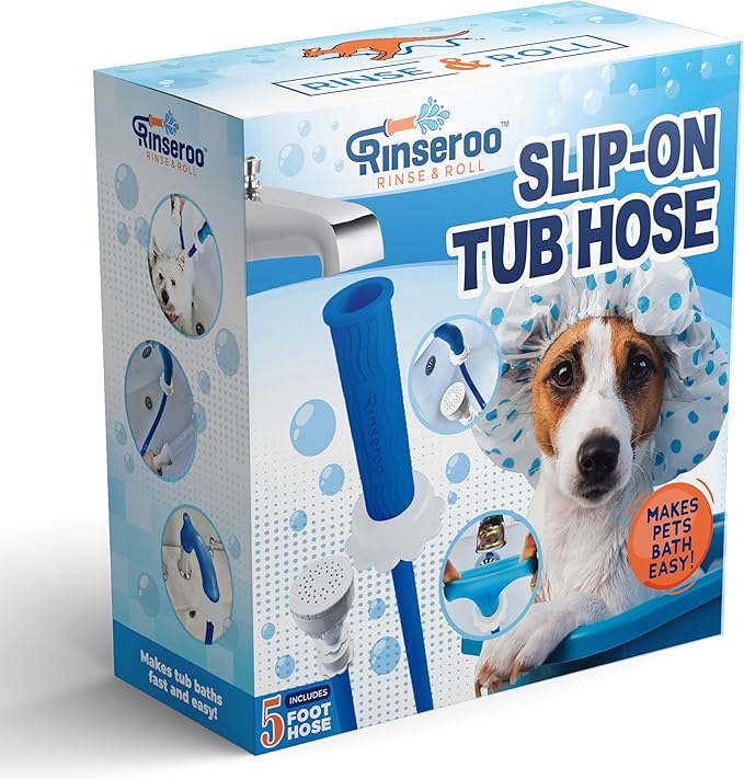 Rinseroo Slip-On Bathtub Faucet Sprayer Attachment. Ultra-Flex Dog Shower - Image 3