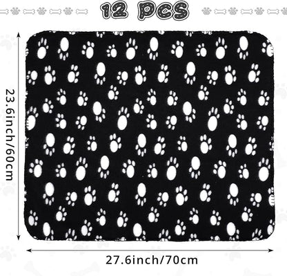 Tatuo 12 Pieces Black Dog Blankets - Image 2