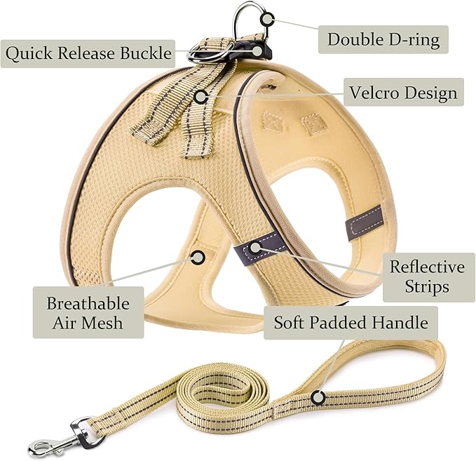 Dog Harness with Leash Set, No Pull Adjustable Reflective Step-in Puppy Pet - Image 2