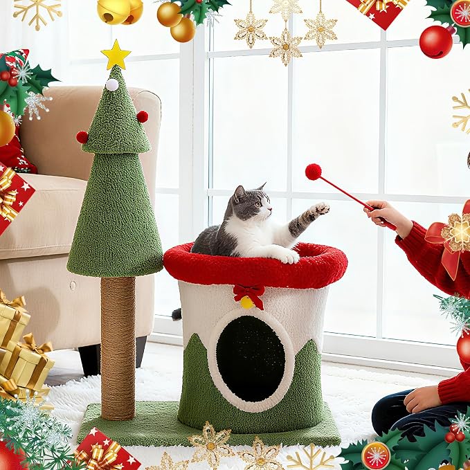 COSIEST 30in Christmas Cat Tree - Image 7