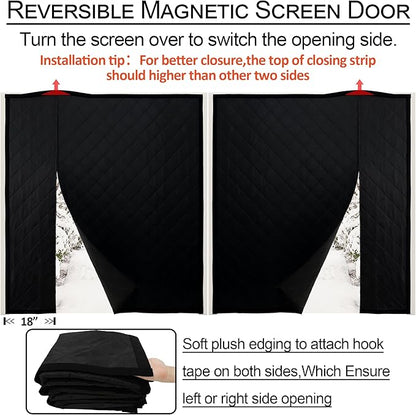 Reversible Wide Magnetic Thermal Insulated Door Curtain - Image 6
