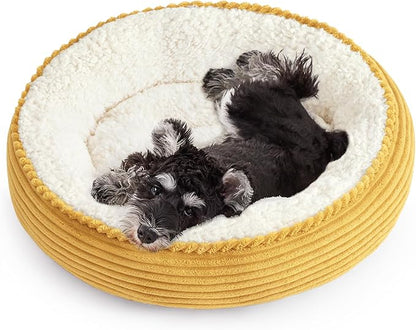 Love's cabin Round Donut Cat and Dog Cushion Bed, 25in Pet Bed by Lovescabin