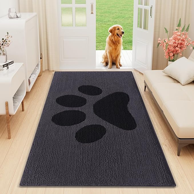 Buganda Dog Door Mat for Muddy Paws, Absorbent Dirt Trapper Non Slip Indoor by Buganda