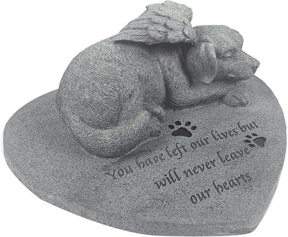 Angel Dog Pet Memorial Stone, Outdoor Decor, Pet Loss Headstone, Memorial - Image 5