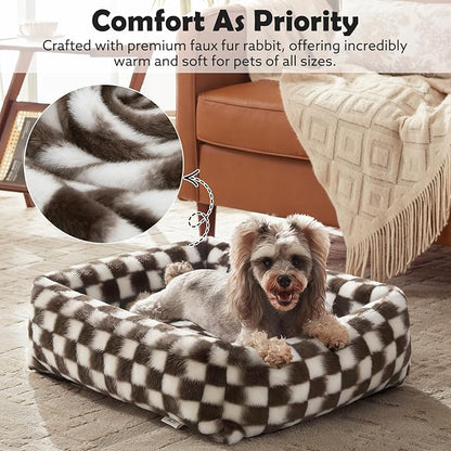 JOEJOY Small Dog Bed for Small Dogs, Rectangle Washable Orthopedic Corduroy - Image 3