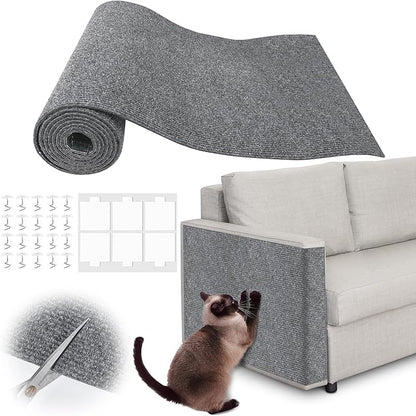Cat Scratch Furniture Protector-100 x 15.8" Trimmable Self-Adhesive Cats Claws by Inchoco