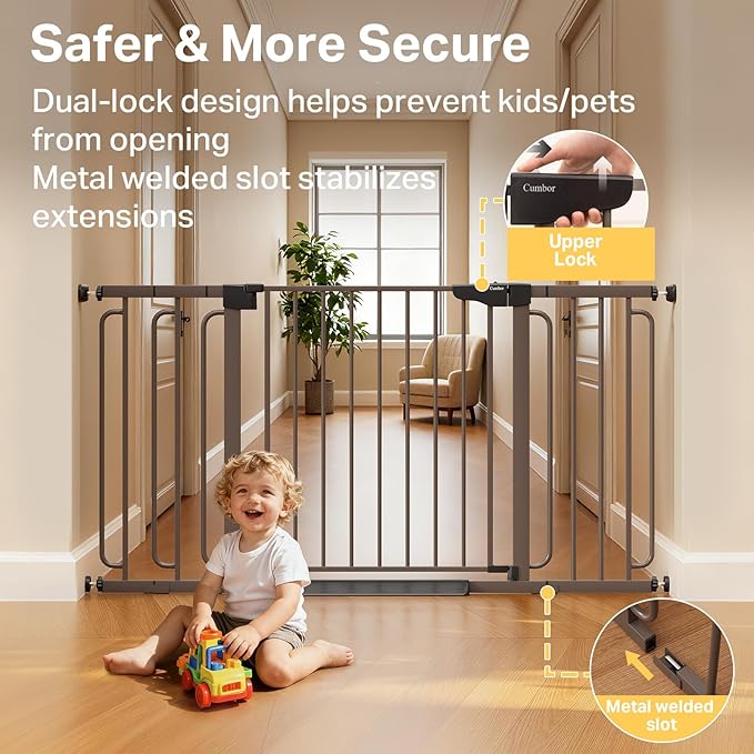 Cumbor 36.6-59" Extra Wide Baby Gate - Image 4