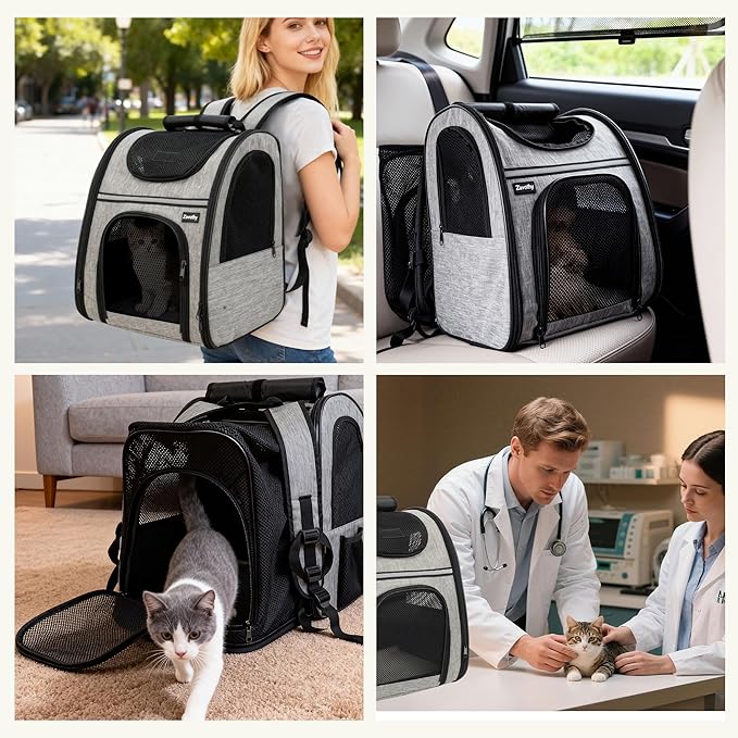Zavothy Cat Backpack Carrier, Expandable Airline Approved Pet Backpack - Image 7