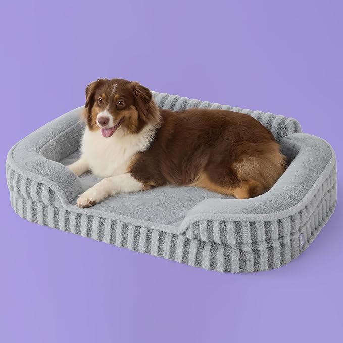 LE SURE Cute Dog Beds Large Sized Dog, Orthopedic Waterproof Large Pet Bed by Lesure