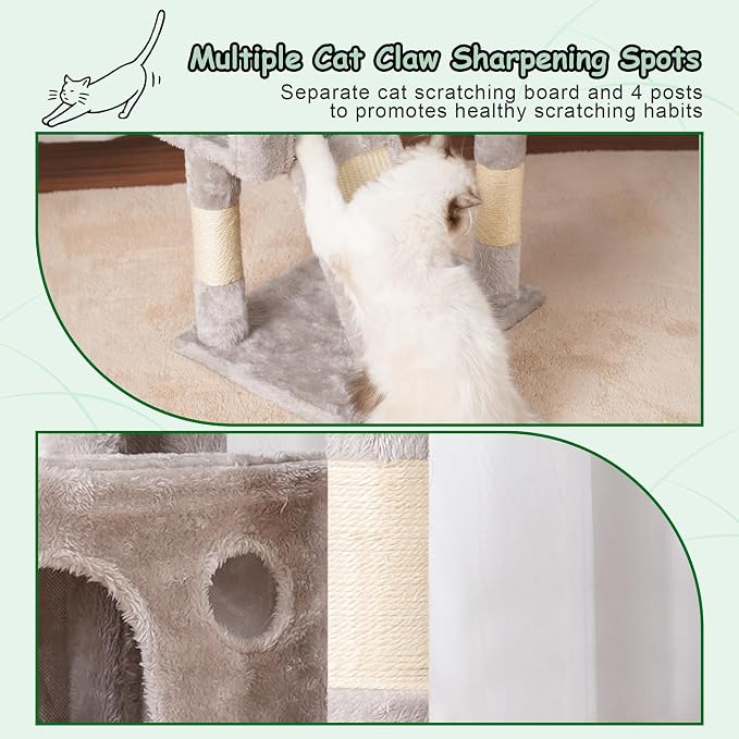 Cat Tree, 41.3" Cat Tower for Indoor Kittens - Image 7