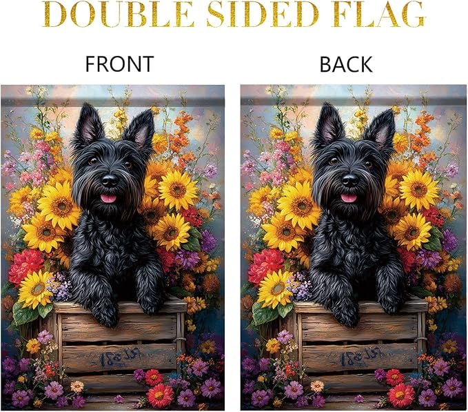 Garden Flag Black Terrier Dog - Image 7