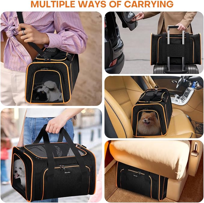 Premium Pet Carrier – Dog & Cat Travel Bag, Airline Approved, Soft-Sided Design - Image 2