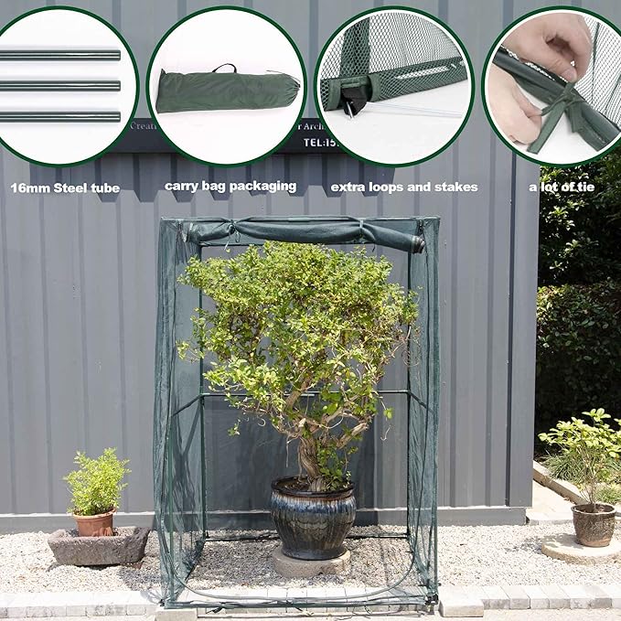 Portable 4'x4' Large 6FT Tall Plant Netting Cover Crop Cages Pest Guard Cover - Image 3