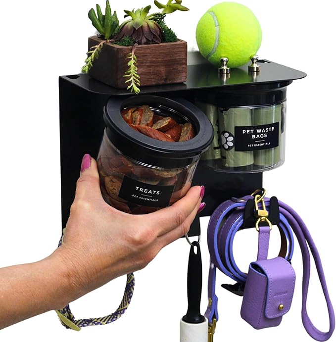 Dog Treat Holder for Wall Storage for Pets, Premium Pet Wall Organizer by Vascito