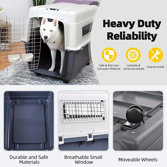 Elevon Plastic Kennels, Plastic Dog Crate, Airline Approved Pet Carrier - Image 3