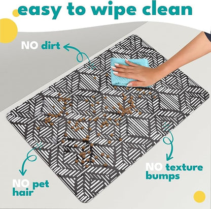 NALALAS Dog Mat for Food and Water, Cat Feeding Mat | Waterproof Dog Bowl Mat | - Image 4