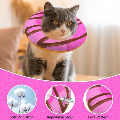 Cat Cone Collar Soft, Adjustable Cat Recovery Collars Kitten Cones to Stop - Image 3