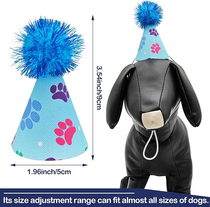 6pcs/Pack Mini Dog Party Hats for Small XS Cat Puppy Doggie Kitten Rabbit - Image 2