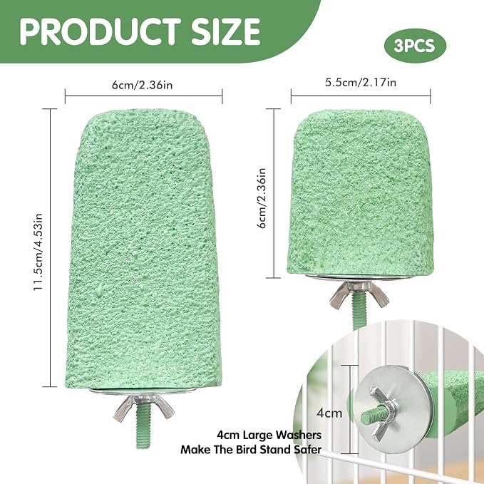 3Pcs Beak Grinder for Birds: Parakeet Beak Grinding Stone&Nail Trimming - Image 2