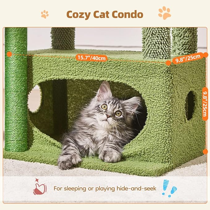 Taoqimiao Cat Tree, 38.5-Inch Cat Tower - Image 4