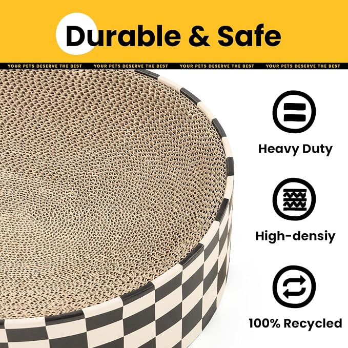 Large Oval Cat Scratcher Bowl, Cardboard Cat Scratching Pad & Lounge Bed - Image 7