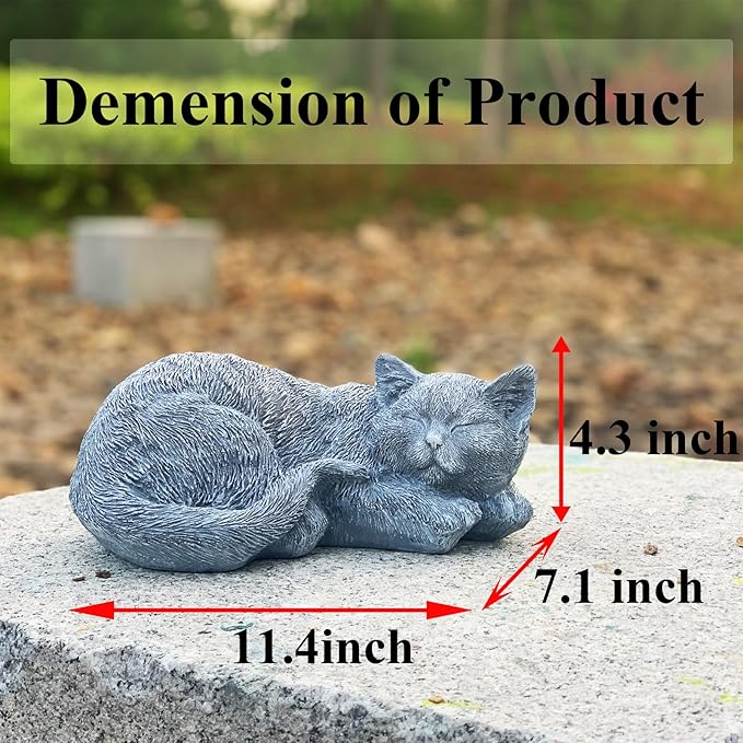 Cats Memorial Stone Garden Statue, Pet Statues Gifts - Image 2