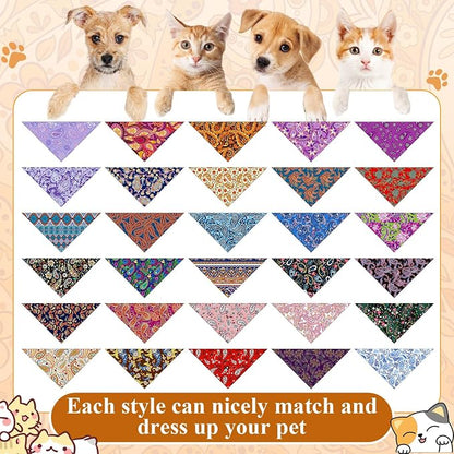 Sanwuta 120 Pcs Paisley Dog Bandanas Bulk Paisley Bandanas - Image 3