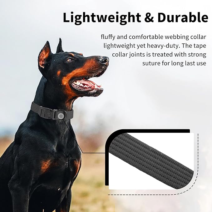 lynxking Dog Collar Soft Padded Breathable Cotton Solid Color Strong Adjustable - Image 2