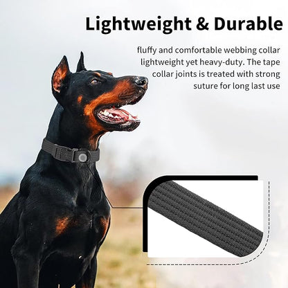 lynxking Dog Collar Soft Padded Breathable Cotton Solid Color Strong Adjustable - Image 2
