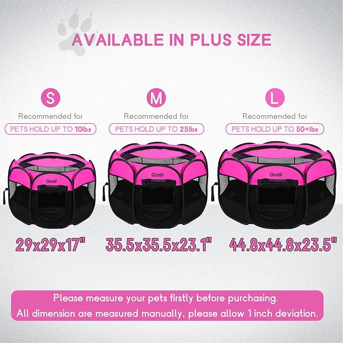 Portable Dog Playpen for Small Dogs Indoor Outdoor, Foldable Pet Puppy Playpens - Image 2