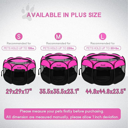 Portable Dog Playpen for Small Dogs Indoor Outdoor, Foldable Pet Puppy Playpens - Image 2