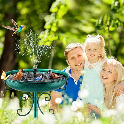 Daoeny 35In Metal Bird Bath for Outside, Vintage Freestanding Birdbaths & - Image 5