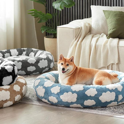 JOEJOY Donut Dog Bed Medium Size Dog, Cute Round Calming Pet Bed - Image 8