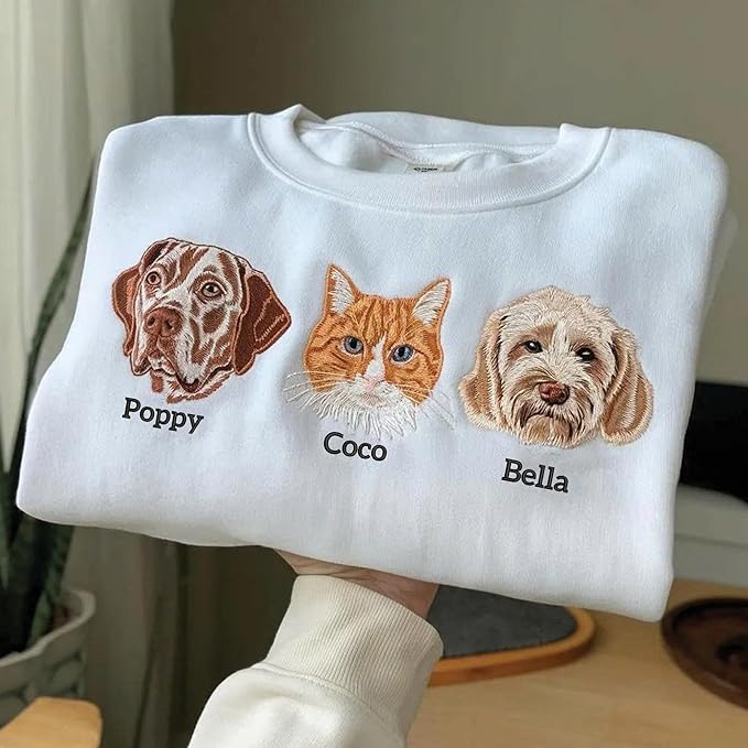 Custom Pet Embroidered Sweatshirt - Image 4