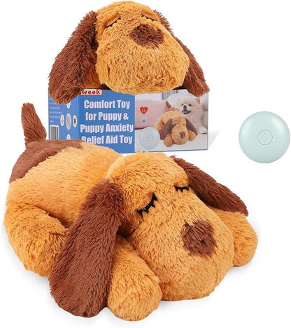 Heartbeat Puppy Toy, Comfort Cuddler Pillow, Dog Anxiety Relief Calming Aid by WEOK