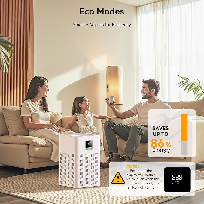 Air purifier for Home Bedroom Up to 1937ft², HEPA 13 Air Filter - Image 4