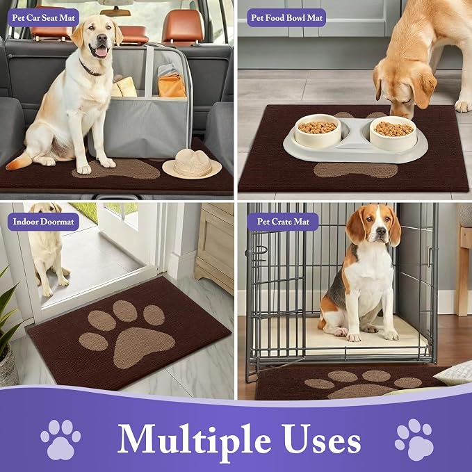 Buganda Dog Door Mat for Muddy Paws, Absorbent Dirt Trapper Non Slip Indoor - Image 8