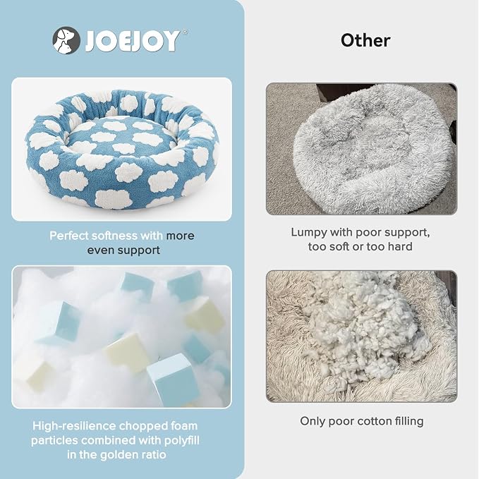 JOEJOY Donut Small Dog Bed, Round Cat Beds - Image 4
