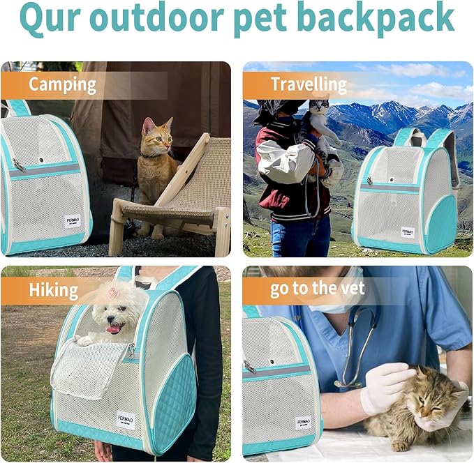 Cat Backpack Carrier for Small Dogs and Medium cat Puppy Kitten Bunny Pet - Image 3