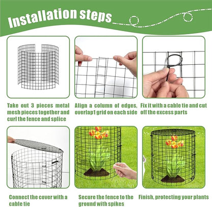 5 Packs Garden Plant Protectors from Animals, Metal Plant Cage Chicken Wire - Image 4