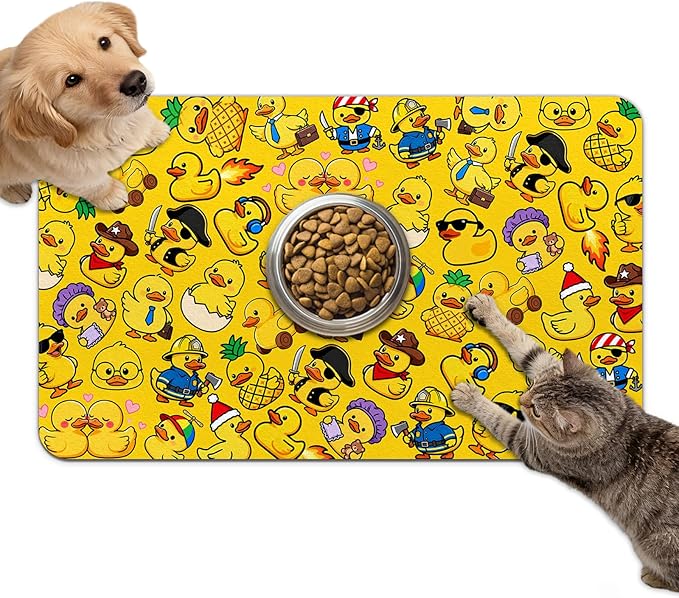 Dog Food Mat for Bowls, Absorbent Quick Dry Dog Cat Mats for Food and Water by Unknown
