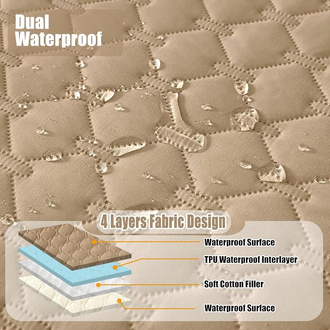 Smiry Waterproof Dog Bed Cover Blanket, Soft Reversible Pet Blanket, Washable - Image 2