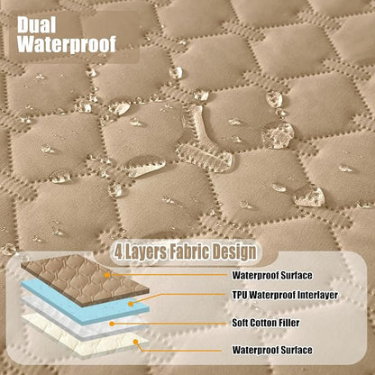 Smiry Waterproof Dog Bed Cover Blanket, Soft Reversible Pet Blanket, Washable - Image 2