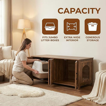 Homhedy Cat Litter Box Enclosure - Image 2