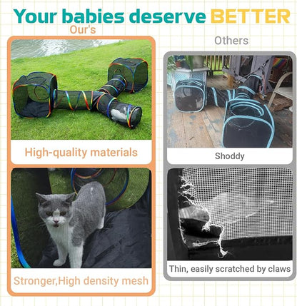 LUCKITTY Outdoor Rainbow Cat Enclosures Playground, Outside House - Image 5