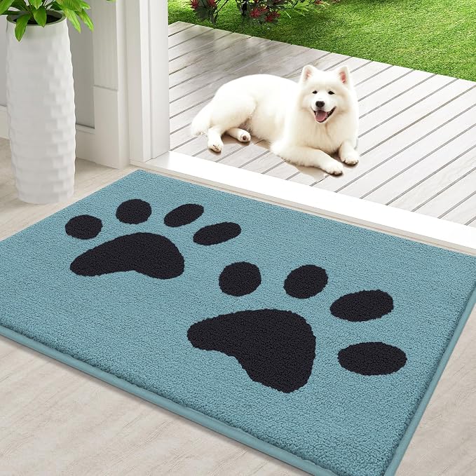 Buganda Dog Door Mat for Muddy Paws, Absorbent Dirt Trapper Washable Indoor by Buganda